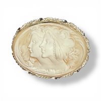 Broche Mandile 1922 Femme Cammei  in Argent Conchiglia PCM162